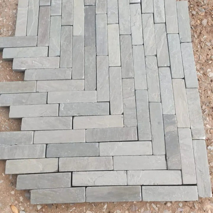 Kandla grey sandstone tumbled pavers