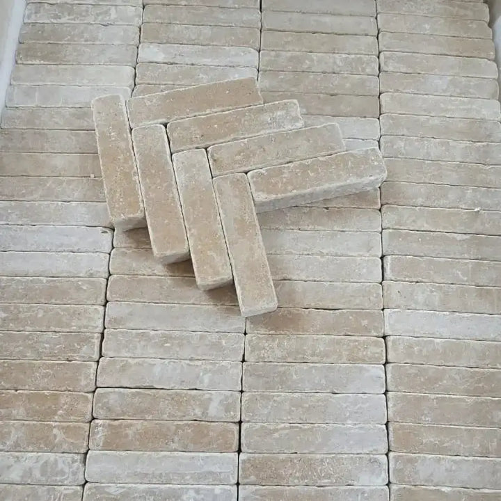 Dijon limestone honed tumbled pavers