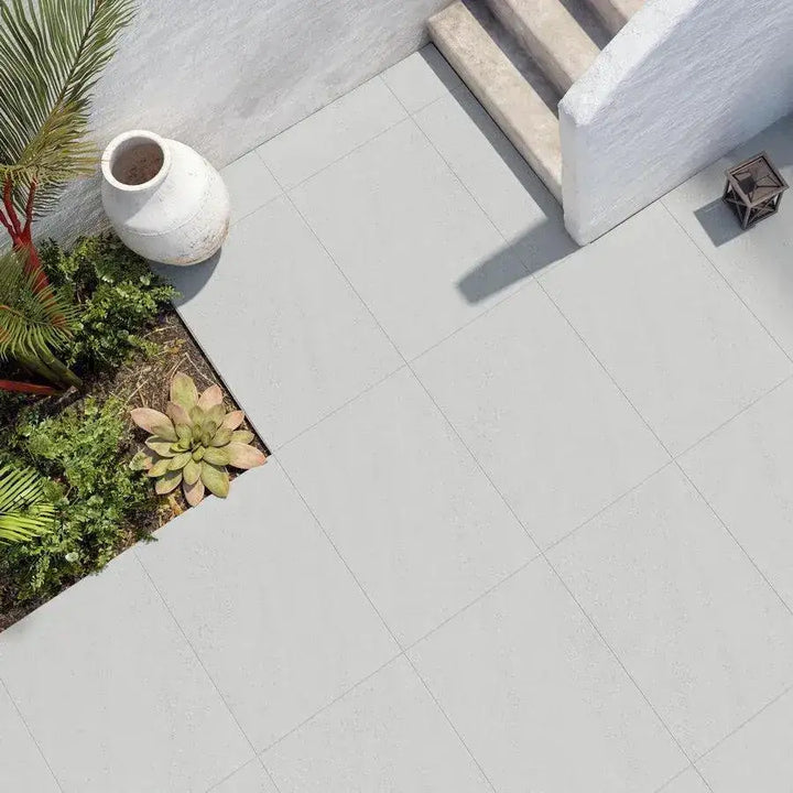 dune silver porcelain paving slabs