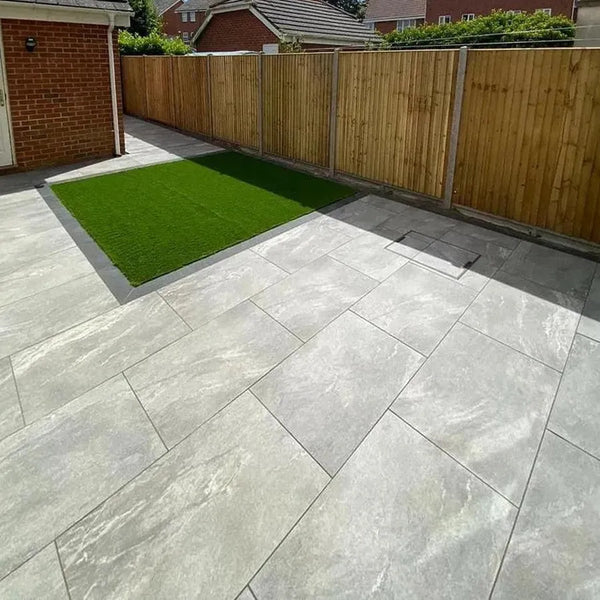 earthcore grey porcelain paving slabs