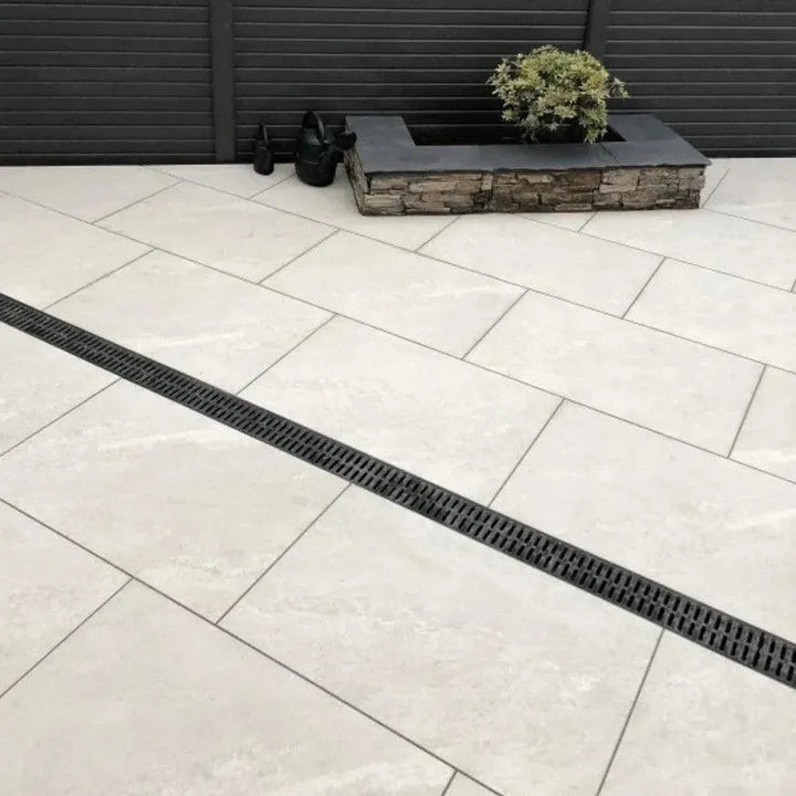 white porcelain outdoor tiles