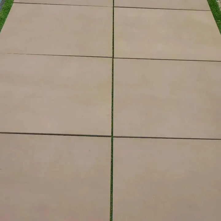 Raj green smooth Indian sandstone paving slabs