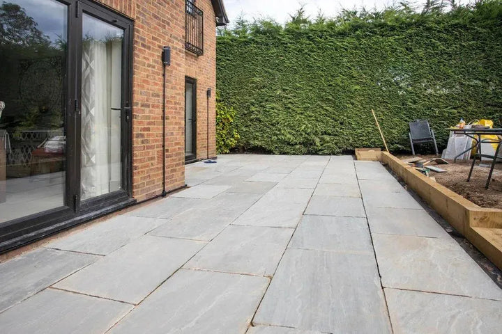 Kandla grey sandstone paving