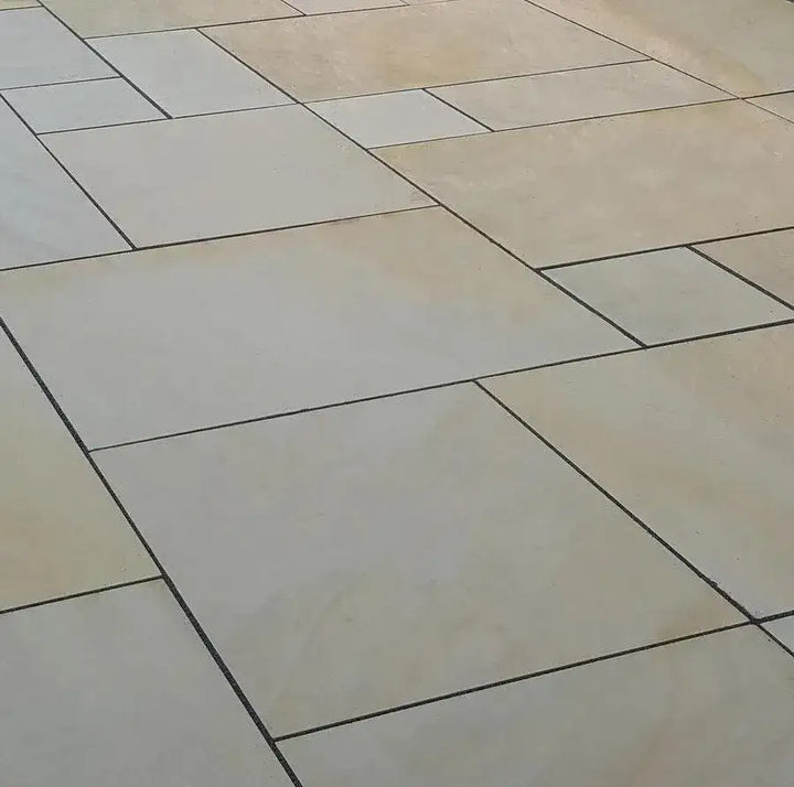 smooth Indian sandstone paving mint fossil