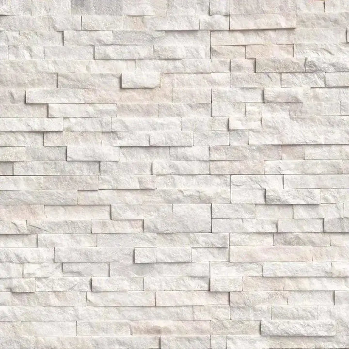 split face tiles sparkle white