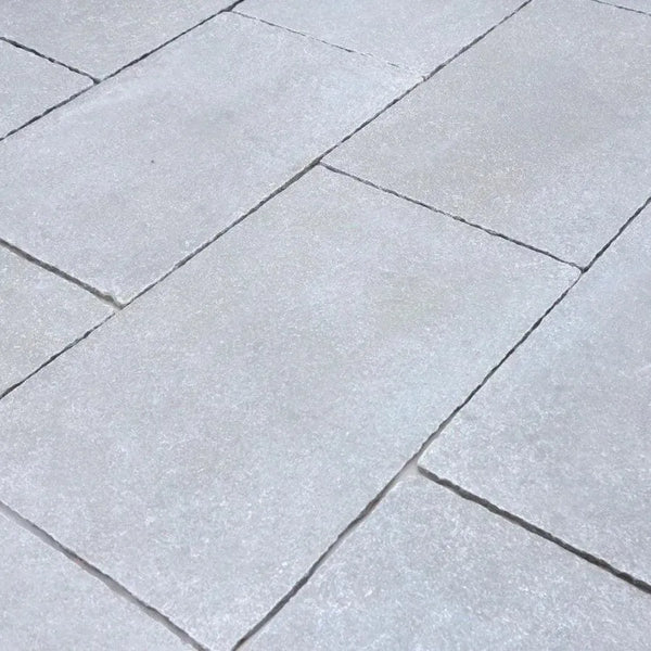 Tandur grey limestone paving handcut tumbled