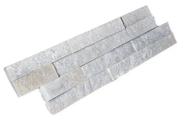 white quartz sparkle split face tiles